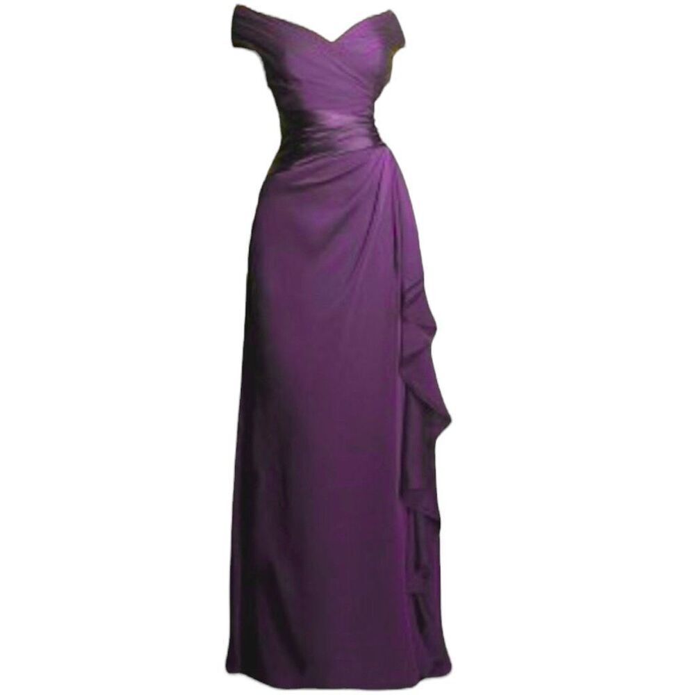Jade By Jasmine Women's Plum / Purple Chiffon MOB Formal Gown - Size 8 - NWT 🌟
